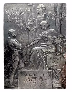 Samfundet för Nordiska Museets främjande – Hedersledamotstecken (1906) - Tilldelad Laura Fitinghoff för förtjänster som hedersledamot den 22 juni 1900 - MYCKET SÄLLSYNT
