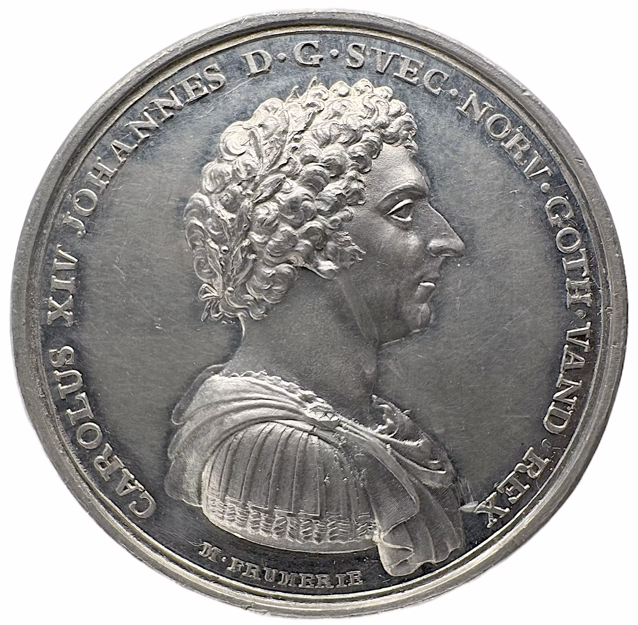 Karl XIV Johan – Beskyddare av Kungliga Vetenskapsakademien 1818 - RRR i tenn
