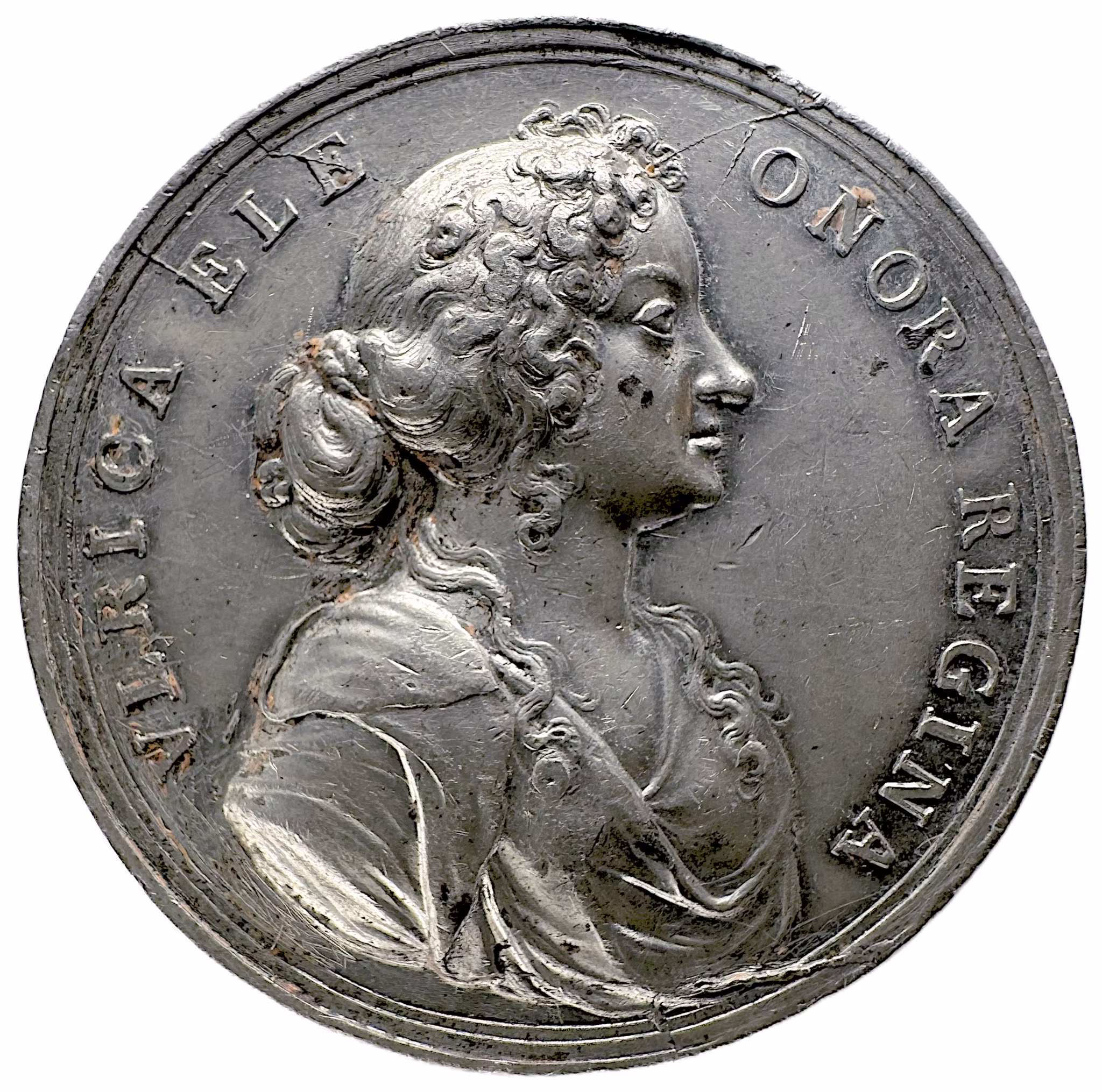 Ulrika Eleonora:s kröning 25 november 1680 i Stockholms storkyrka av Arvid Karlsteen - Mycket sällsynt i tenn RR - Fredspanten på rikets glob – En drottnings stilla kamp