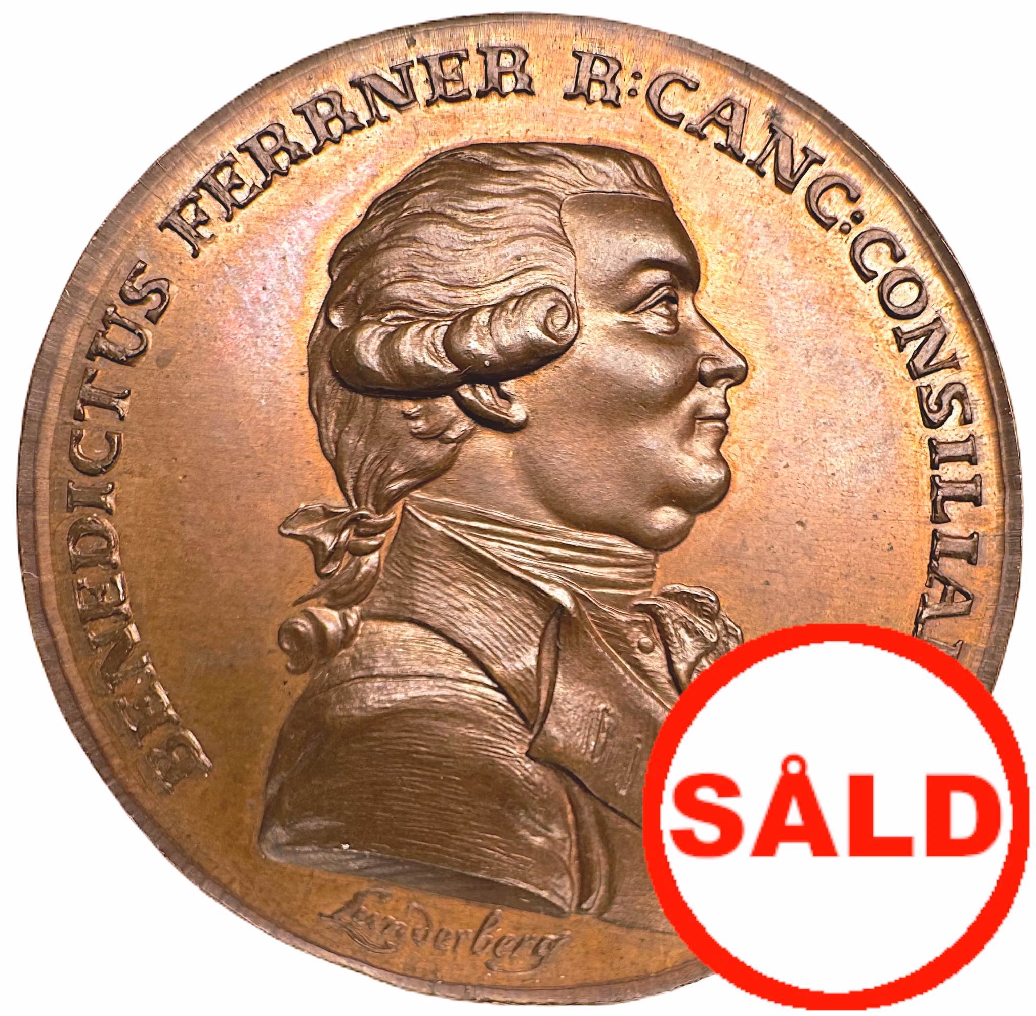 Bengt Ferrer (1724-1802) av Lars (Lorentz) David Lunderberg - Ett underbart ocirkulerat PRAKTEXEMPLAR - En framstående astronom och lärare åt Gustav III