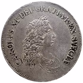 Karl XI – 8 mark 1672 - En klassisk ettårstyp - Det sista myntet graverat av Anton Meybusch - Sällsynt