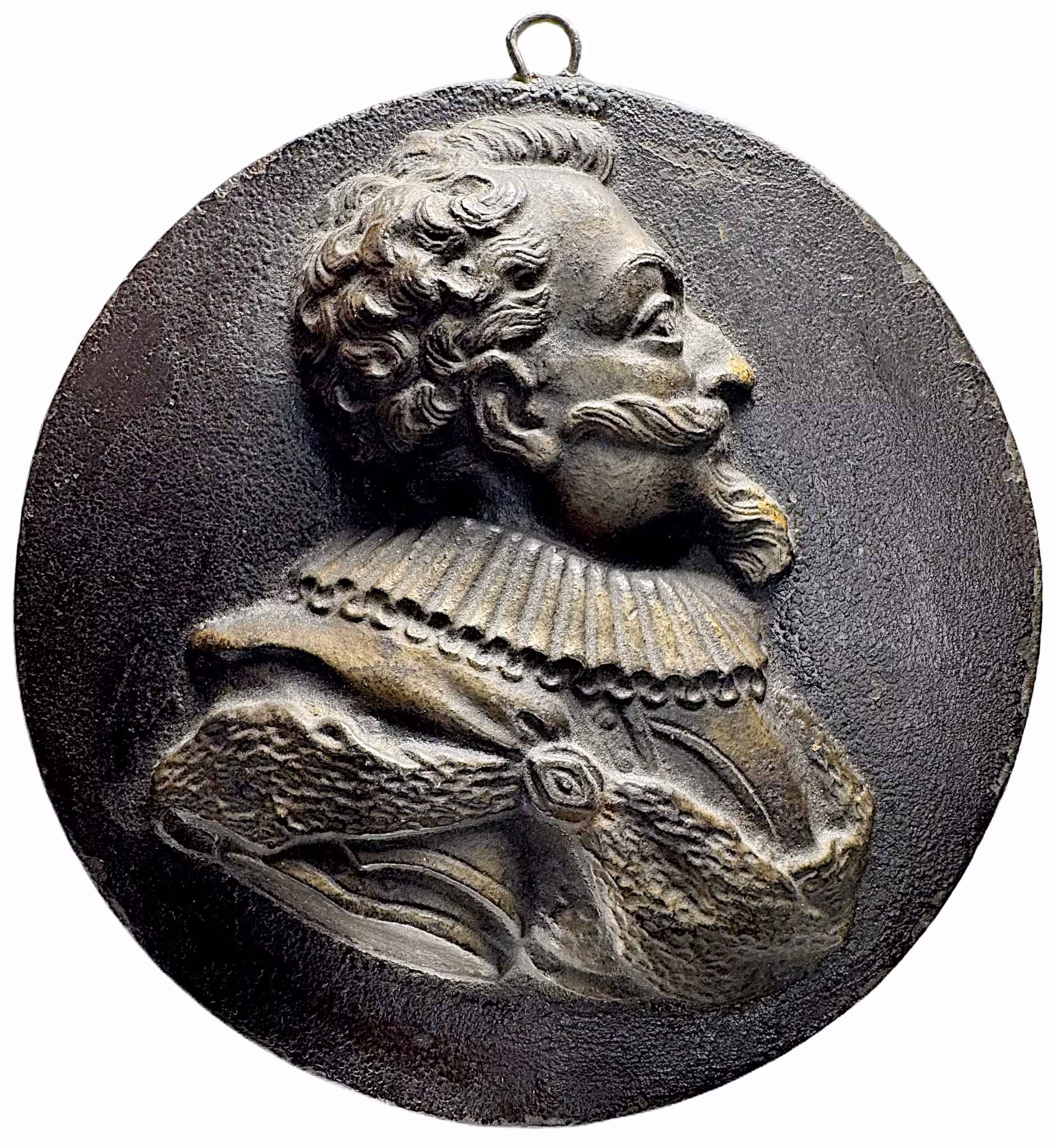 Sigismund (1592–1599) - Vacker vägghängd ensidig gjuten bronsmedalj