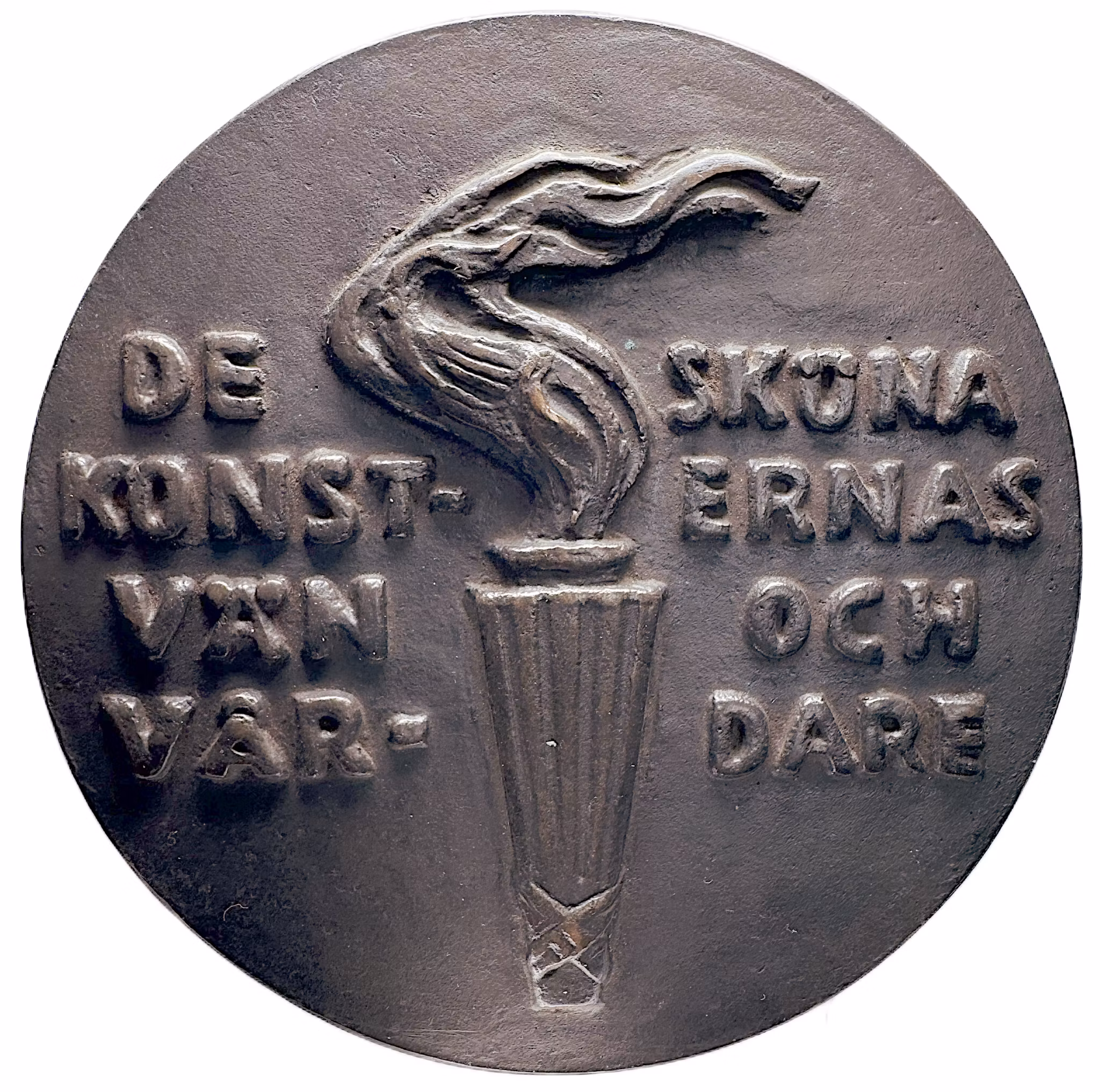 Axel Gauffin (1877–1964) - Massiv bronsmedalj till Gauffins 65-årsdag - av Gösta Carell