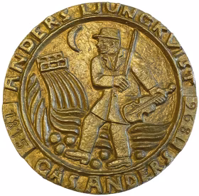 Gås-Andersmedaljen av Bror Hjorth - gjuten i ca fem exemplar efter originalgipsmodellen - RRR
