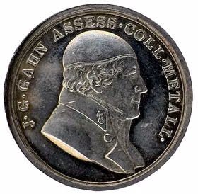 Johan Gottlieb Gahn (1745–1818) - av Mauritz Frumerie 1826 för Kungliga Vetenskapsakademien - En mästare i bakgrunden