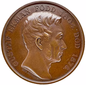 Gustaf Ekman (1804–1876) av Lea Ahlborn och utgiven av Brukssocieteten 1878 - Svensk järnhantering i kris