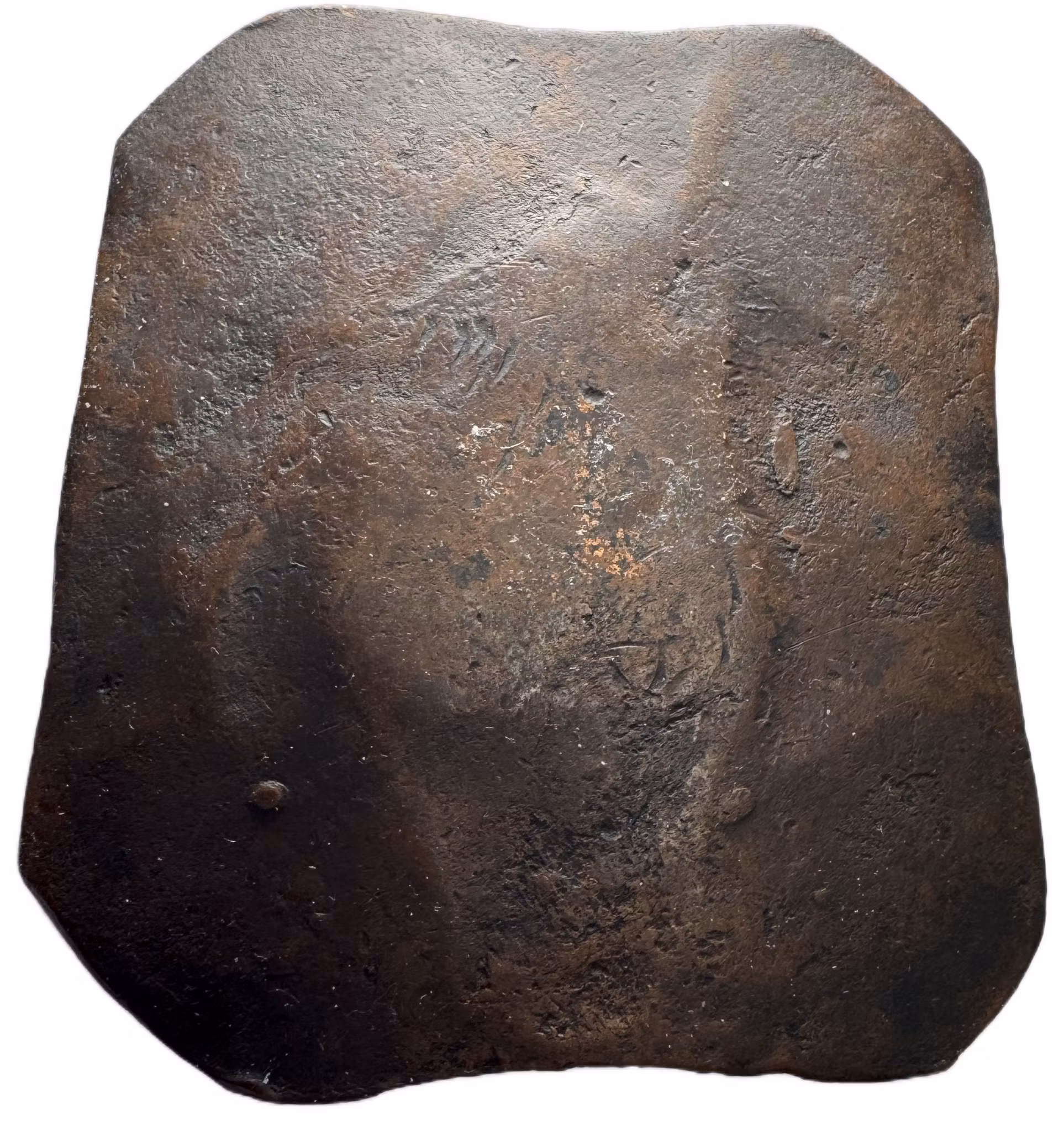 Karl XII - Plåtmynt - 1/2 Daler 1718 med trekantig mittstämpel - SÄLLSYNT