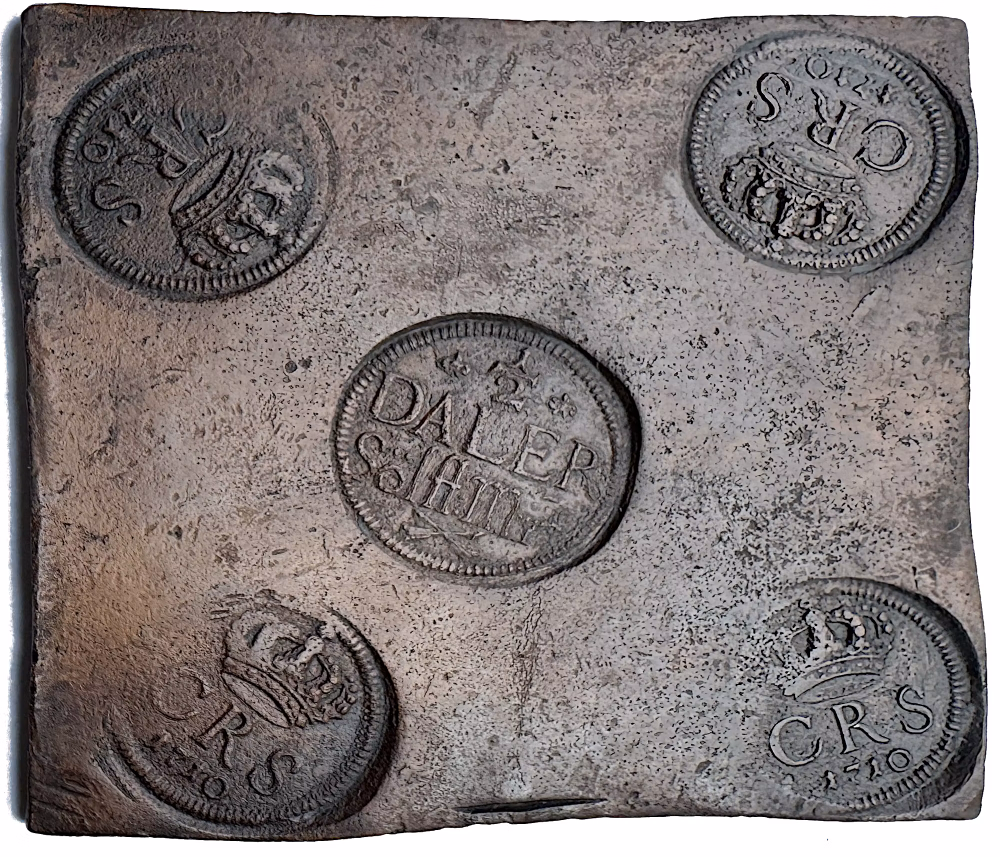 Karl XII  - Plåtmynt - 1/2 Daler SM 1710 - Härliga stämplar