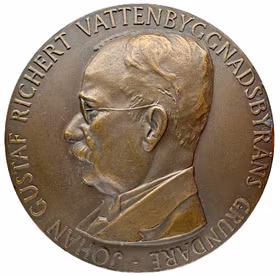 Johan Gustaf Richert (1857–1934) av Svante Nilsson för AB Vattenbyggnadsbyrån 1927 - Vattenbyggnadskonstens pionjär