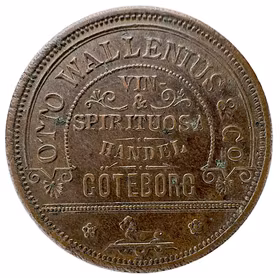 Otto Wallenius & Co, Göteborg: Reklampollett (ca 1890–1910) - Den fria sprithandelns Göteborg