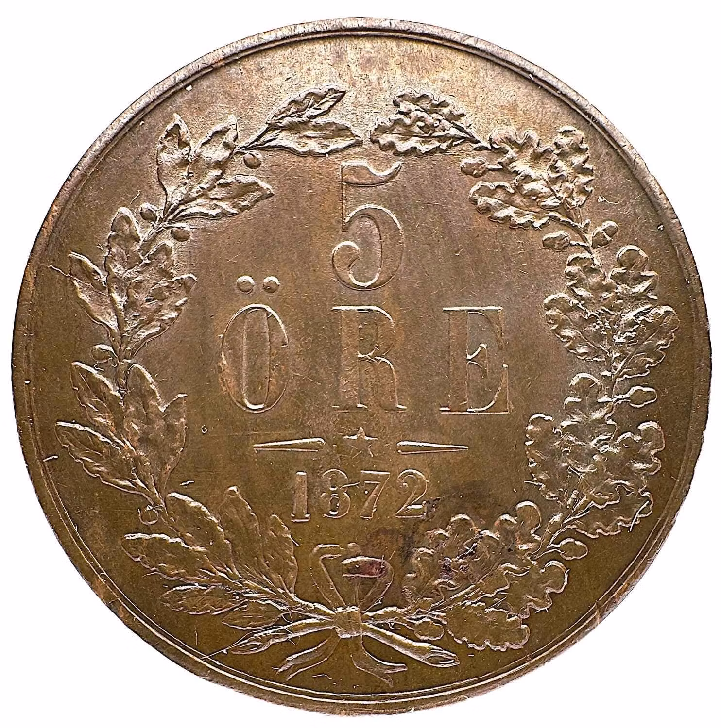 Karl XV - 5 Öre 1872 - Tilltalande exemplar