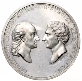 Karl XIV Johan: Regeringstillträdet 1818 av Carl Enhörning och Gustaf Adolf Enegren - Extremt sällsynt RR - Krisen och kuriren i Örebro