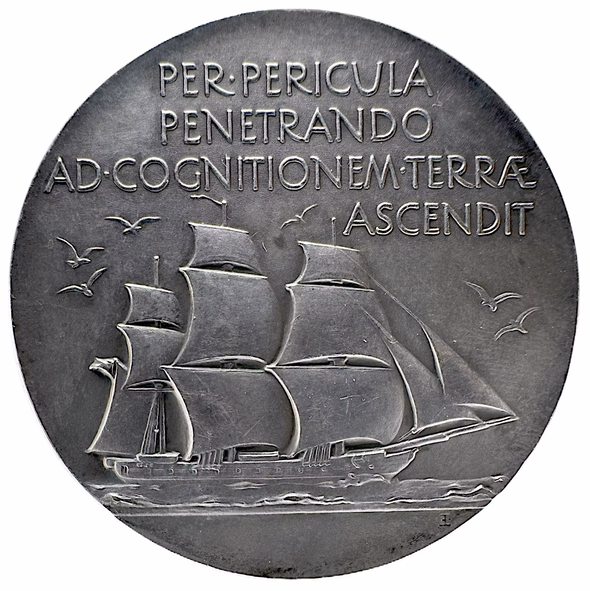 Carl August Gosselman (1799–1843) av Erik Lindberg - Vackert motiv med ett storslaget örlogsfartyg