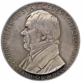 Pehr Gustaf Cederschjöld (1782-1848) utgiven av Kungliga vetenskapsakademien 1956, graverad av Erik Lindberg - Pionjären som formade svensk förlossningsvård
