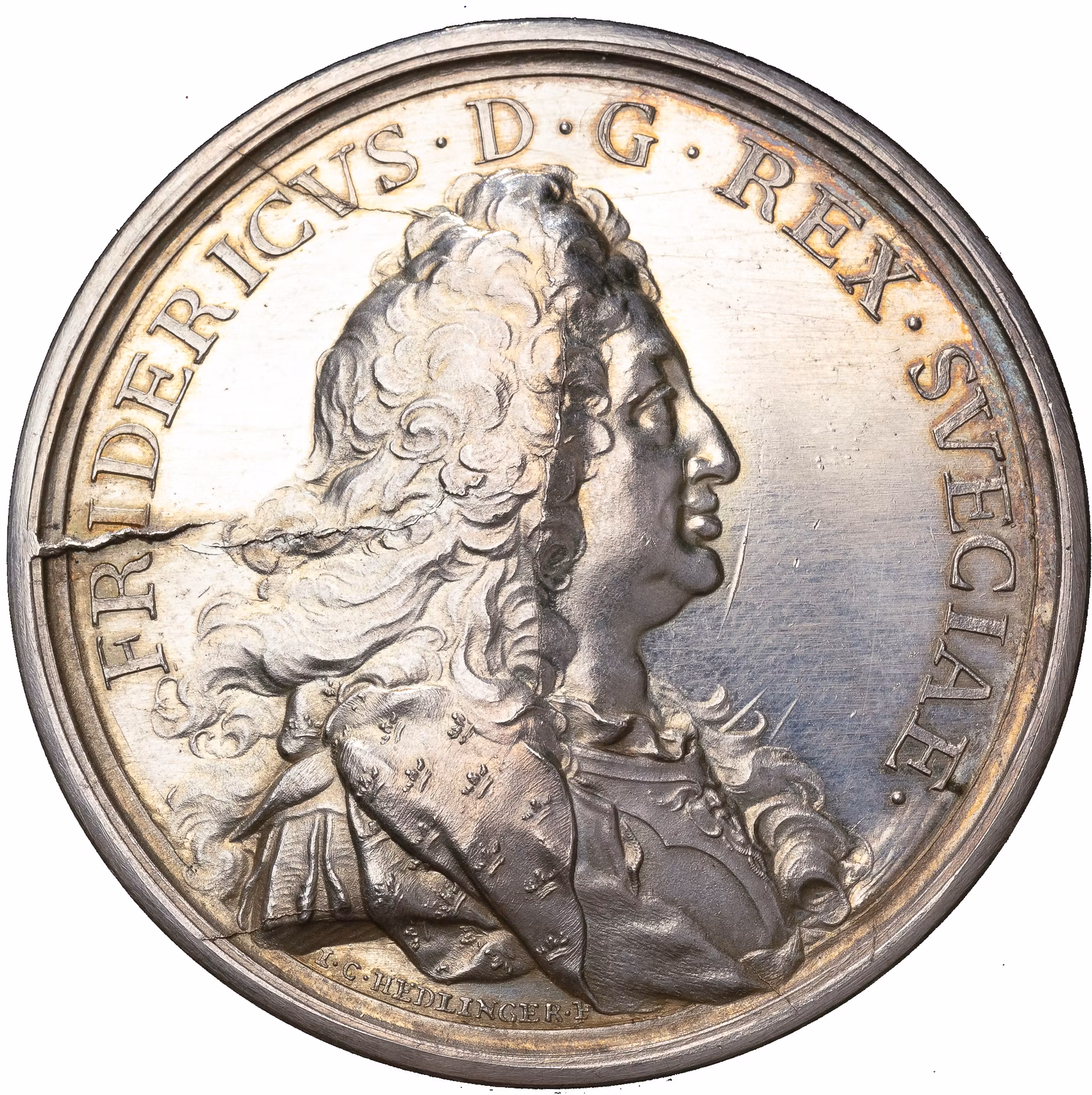 Fredrik I:s död den 25 mars 1751 av Hedlinger och Fehrman - En åldrad monarks sista resa