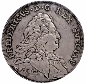 Fredrik I (1720-1751): Stockholm, Riksdaler 1744 - Ett mycket vackert välpräglat exemplar med lystriga och fina fält - Ett rike i återhämtning och smärtsamma avsked