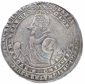 Gustav II Adolf - 4 Mark 1615 - RAR med omskrift HÆRED