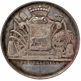 Oskar II: Norrbottens läns kungliga hushållningssällskaps belöningsmedalj (modell 1877) av Lea Ahlborn