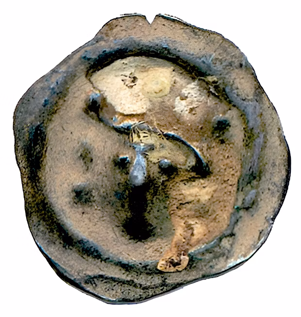 Valdemar Birgersson (1250–75) Penning med framvänt krönt huvud - Från minderårig kung till maktspel