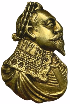 Minnespenning (Gnadenpfennig) för Gustav II Adolf - Ett mycket vackert och välbevarat exemplar i förgyllt silver. Extremt sällan förekommande till försäljning på marknaden