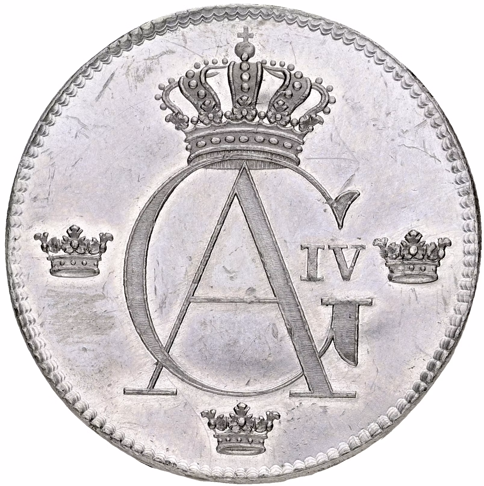 Gustav IV Adolf (1792–1809): För tapperhet i fält - Enda noterade exemplaret i tenn - RRR