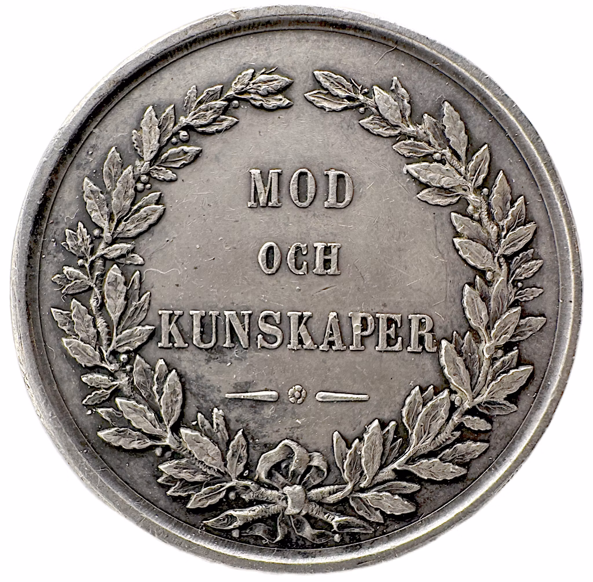 Karl XV - Kungliga Krigsvetenskapsakademiens mötesjeton av Adolf Lindberg (Modell 1859)