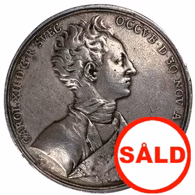 Karl XII:s död under belägringen av Fredriksstens fästning vid Fredrikshall i Norge den 30 november 1718 och begravning i Riddarholmskyrkan