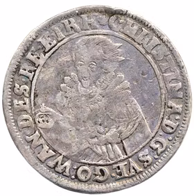 Drottning Kristina (1632–1654) – 8 öre 1634 - Ett jämnt och fint exemplar med detaljrikedom -  Förmyndarstyrelsen och ett lärdomens underverk