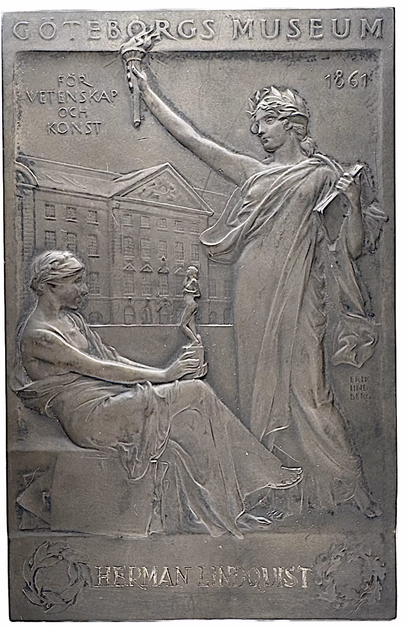 Göteborgs Museums minnesplakett (1910) - Tilldelad Hugo Herman Lindquist (Affärsman i göteborg, 1869-1955)