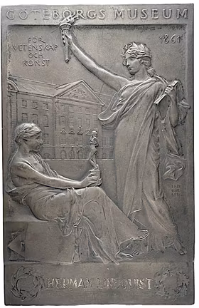 Göteborgs Museums minnesplakett (1910) - Tilldelad Hugo Herman Lindquist (Affärsman i göteborg, 1869-1955)