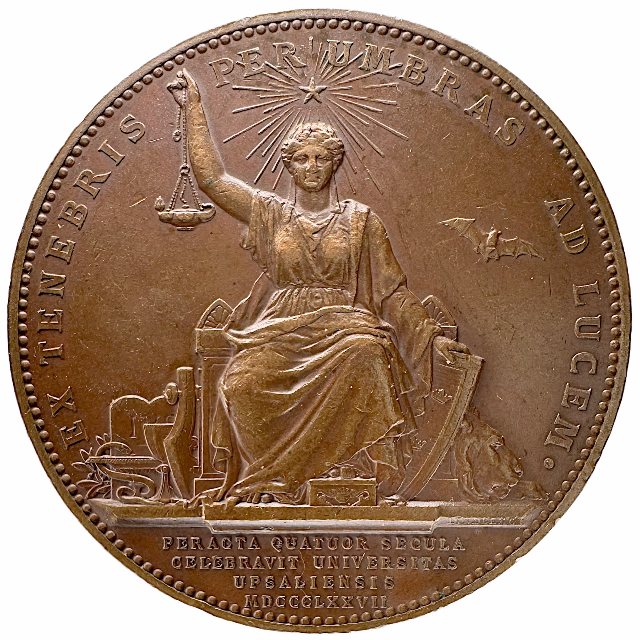 Oskar II – Uppsala universitets fyrahundraårsfest 1877 av Adolf Lindberg