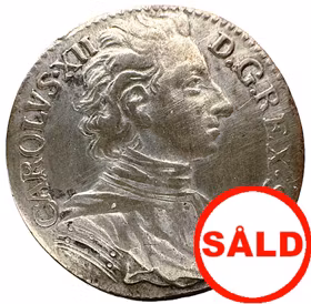 Karl XII - 2 Mark 1714 - Ett härligt tilltalande porträtt