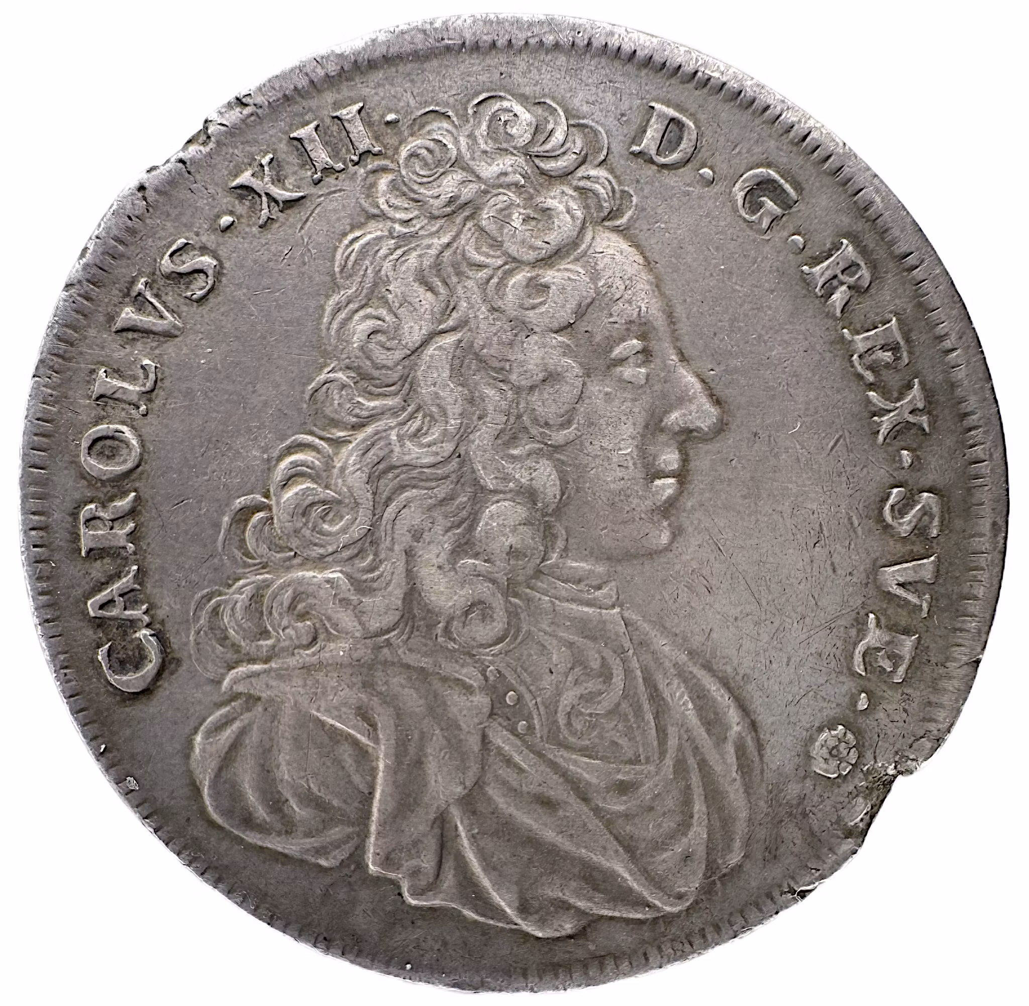 Karl XII, Stockholm, 8 Mark 1700 - Mycket sällsynt endast 14 kända exemplar i privat ägo. Ex. samling Pripp
