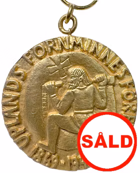Uplands Fornminnesförening – Förtjänstmedalj, formgiven av Bror Hjorth - Utdelad 1969 - Sällsynt