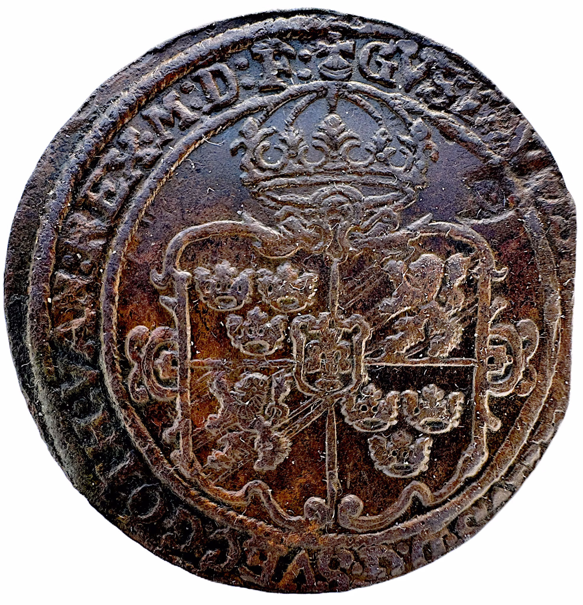 Gustav II Adolf, Arboga, 1 Öre 1627 med CVPREA, 41mm - Ett exceptionellt exemplar