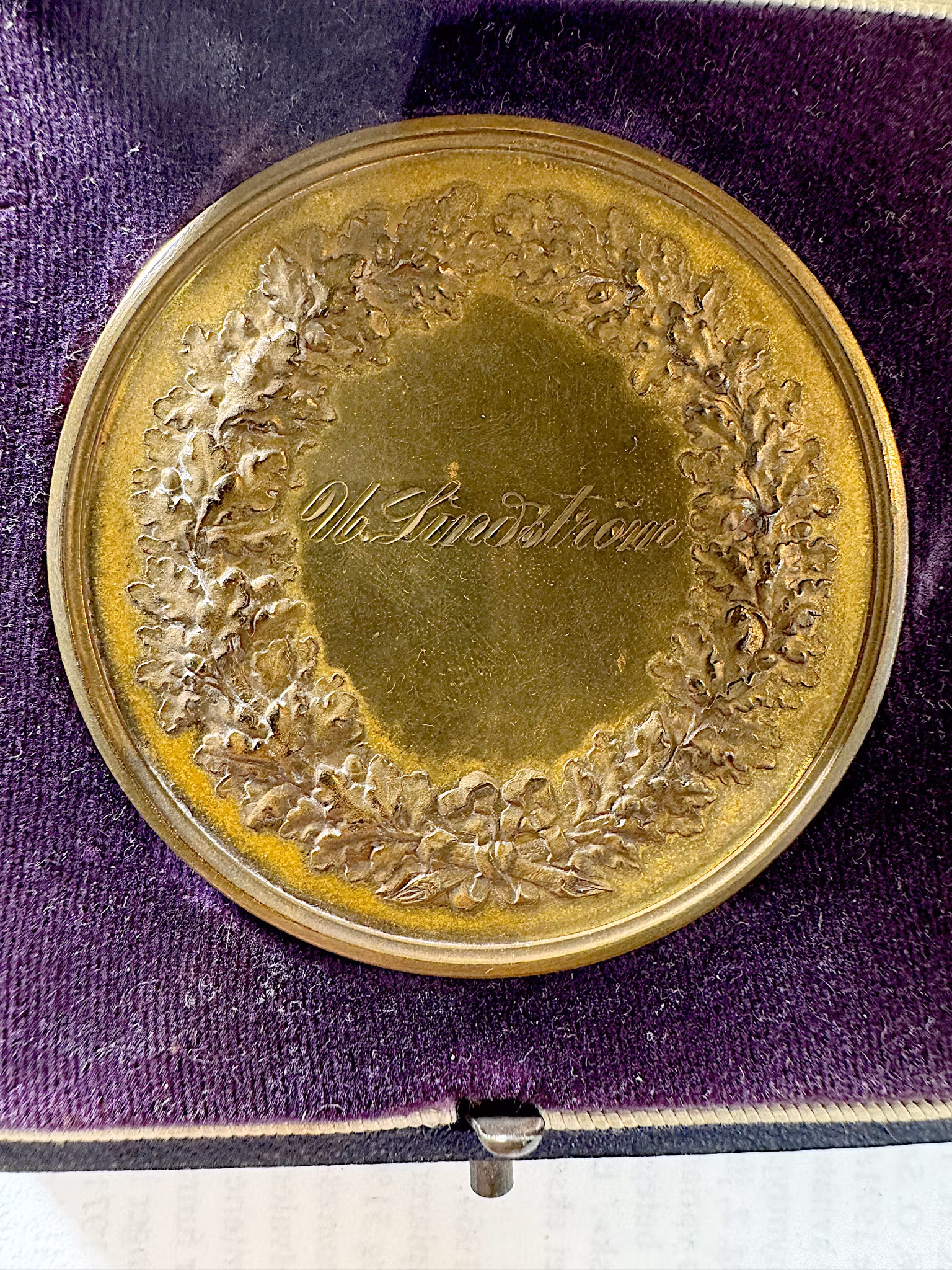 Skånska trädgårdsföreningens belöningsmedalj 1924 - Tilldelad U. Lindström