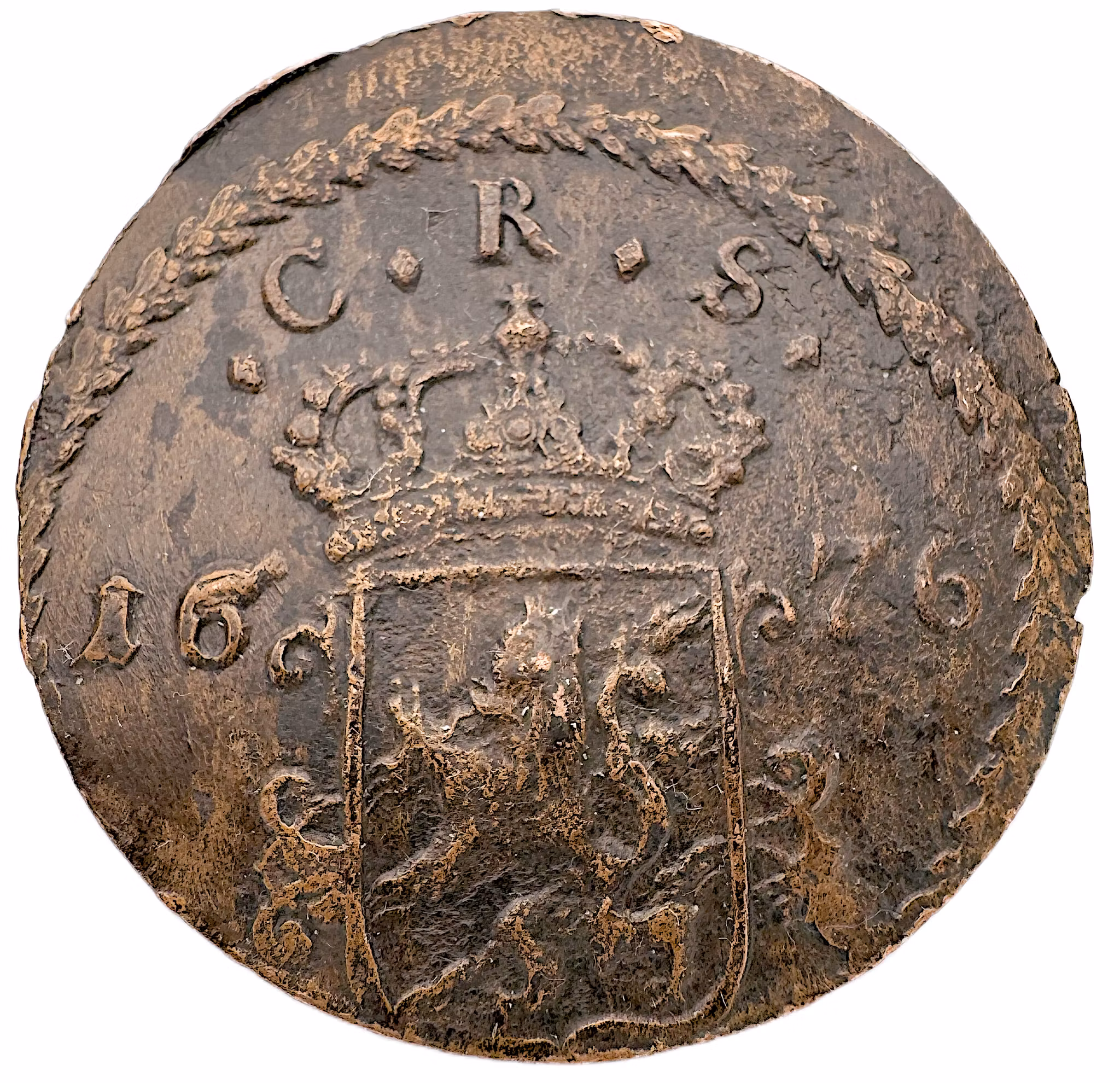 Karl XI, Avesta, 1 Öre SM 1676 - Ett tilltalande exemplar med fina ytor och skarpa kanter
