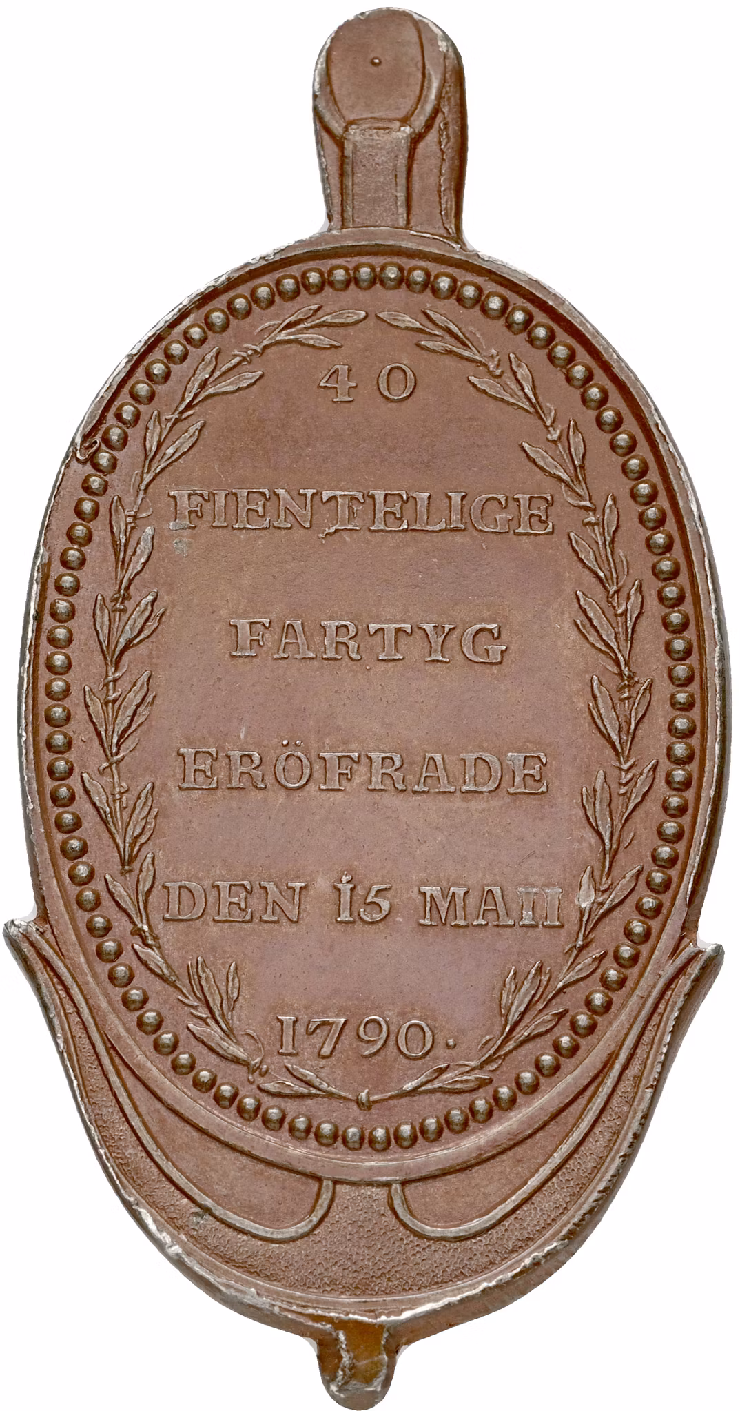 Gustav III. Hedersmedalj. Svensksund 1790. Av Carl Gustaf Fehrman