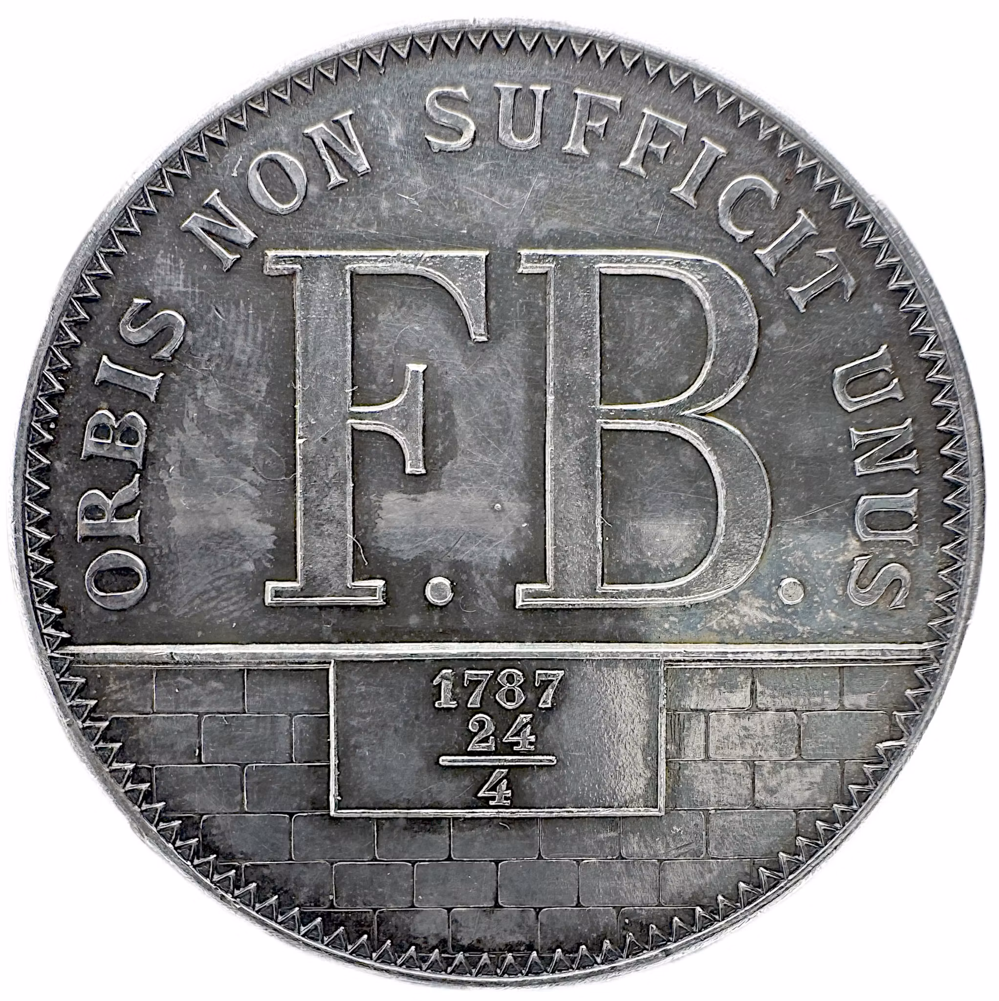 Gustav III - Sällskapet Fri-Byggarorden (F.B.) – 1787 (senare utgåva)