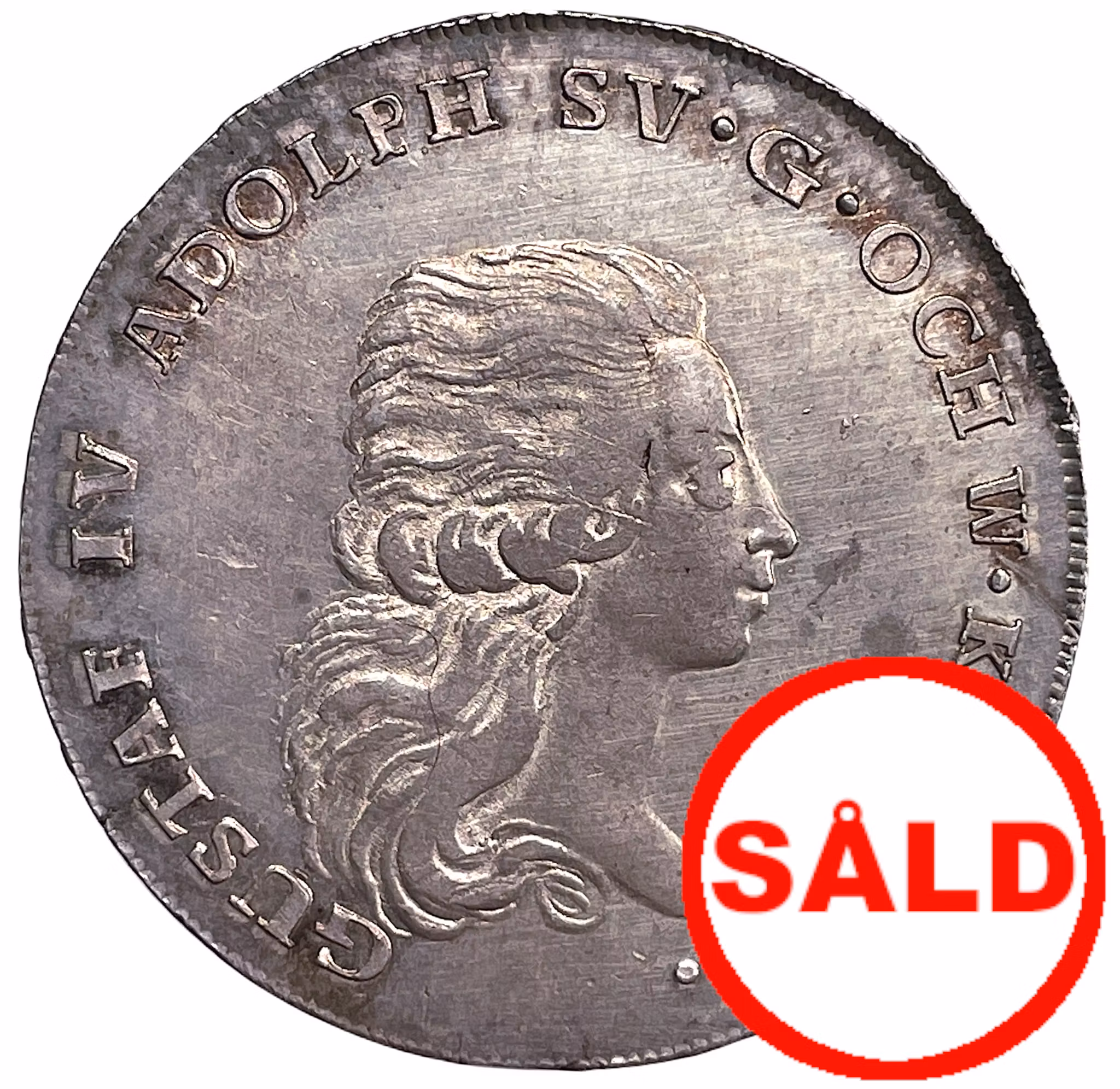 Gustav IV Adolf - Riksdaler 1795 - Vackert exemplar med underbar lyster