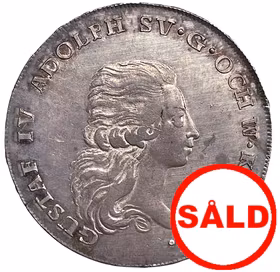 Gustav IV Adolf - Riksdaler 1795 - Vackert exemplar med underbar lyster