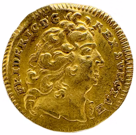 Fredrik I (1676–1751) - Halv dukat 1748 (Hessen) - Ett tilltalande exemplar med härlig relief