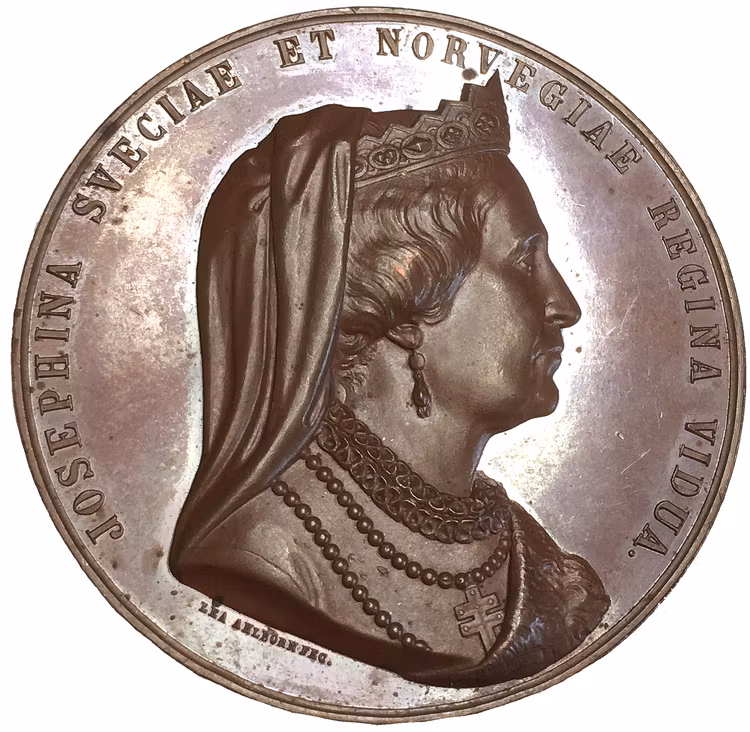 Drottning Josephina 1873, Vacker bronsmedalj av Lea Ahlborn