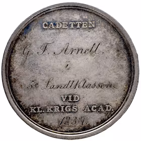 Kungliga Krigsakademien på Karlberg (modell GIVA) – Tilldelad G. F. Arnell 1834