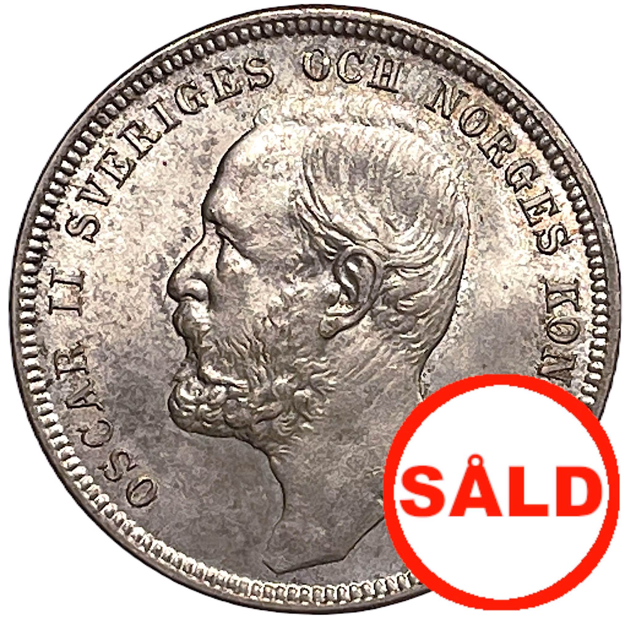 Oskar II - 1 Krona 1904 - Ett underbart ocirkulerat toppexemplar, nästan helt utan kontaktmärken