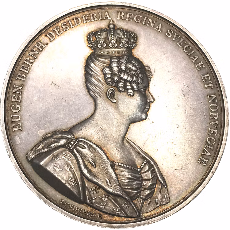 Drottningen Desiderias kröning i Stockholms storkyrka 1829 - MYCKET SÄLLSYNT - RRR