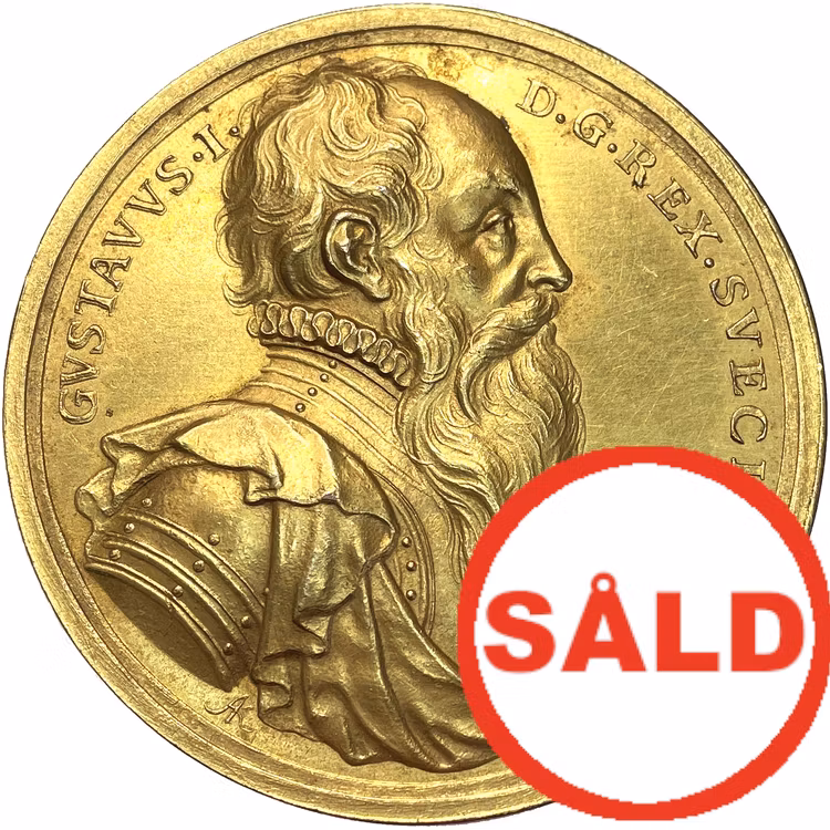Gustav Vasa av Arvid Karlsteen - Vackert förgylld brons - SÄLLSYNT
