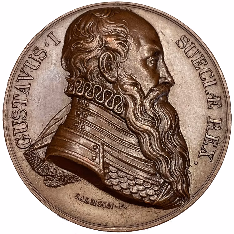 Gustav Vasa av Johan Salmson 1826, ingår i Durands serie över berömda mä