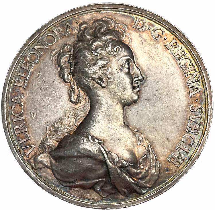 Sverige, Ulrika Eleonoras kröning 17 mars 1719 av Johann Carl Hedlinger - RAR - Från skuggan av enväldet till frihetstidens gryning