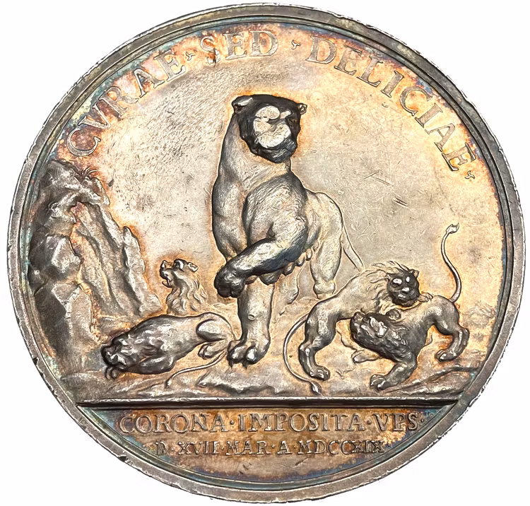 Sverige, Ulrika Eleonoras kröning 17 mars 1719 av Johann Carl Hedlinger - RAR - Från skuggan av enväldet till frihetstidens gryning